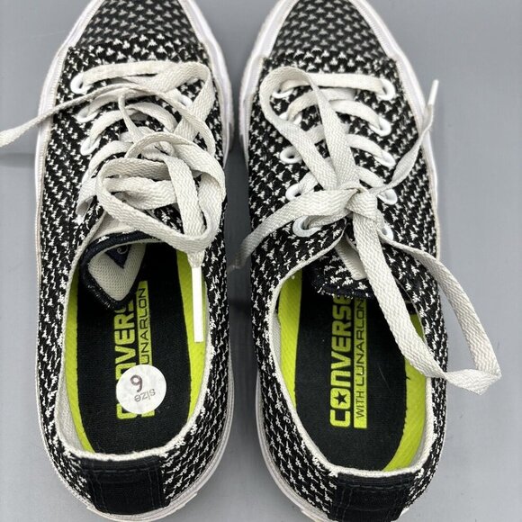 Converse with Lunaron Black White Low Top Women’s Sneakers 6 - Picture 4 of 9